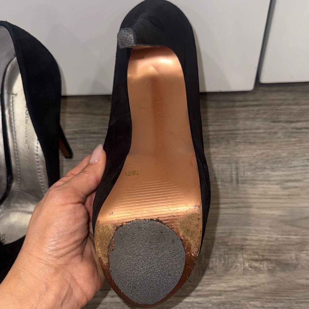 BCBGeneration Black Heels with Embellished Accents - Picture 7 of 8